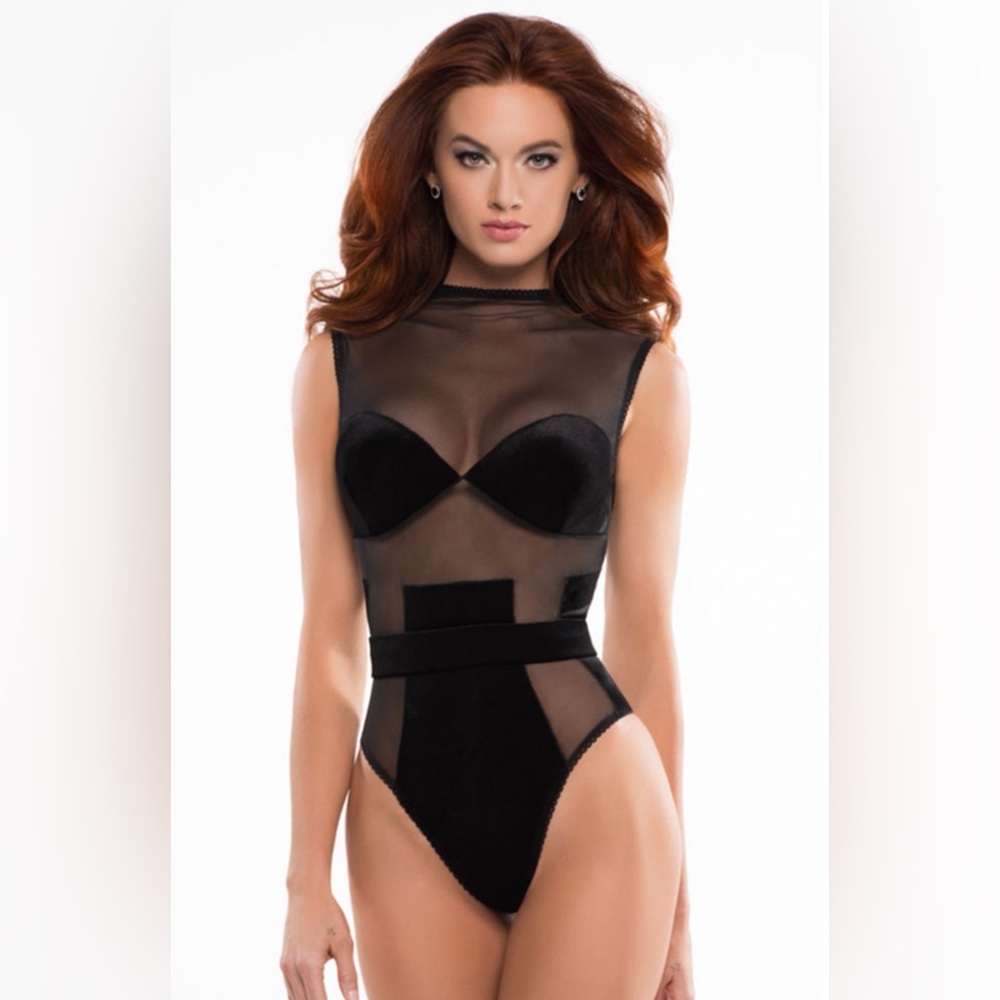Chloe Black Sheer Bodysuit